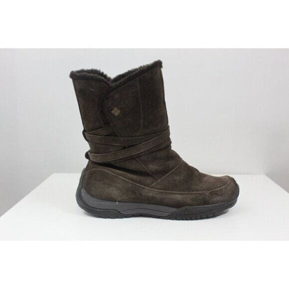 Columbia Women Boots Namara Water Resistant Suede Leather Brown Size 10 - Picture 10 of 15